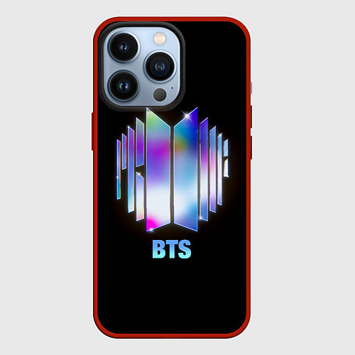 Чехол iPhone 13 Pro BTS gradient logo / 3D-Красный – фото 1