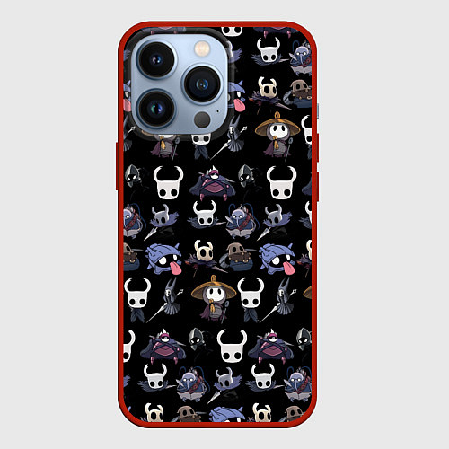 Чехол iPhone 13 Pro Hollow Knight characters / 3D-Красный – фото 1