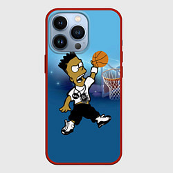 Чехол iPhone 13 Pro Bart Jordan Simpson забивает мяч в кольцо