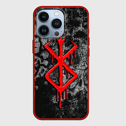 Чехол для iPhone 13 Pro Berserk smudges, цвет: 3D-красный