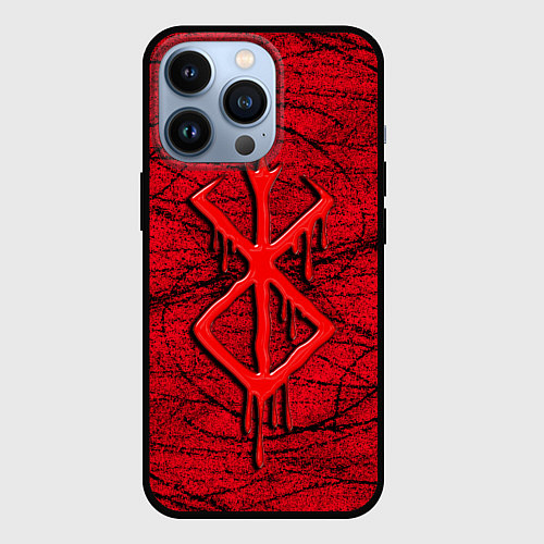 Чехол iPhone 13 Pro Berserk red smudges / 3D-Черный – фото 1