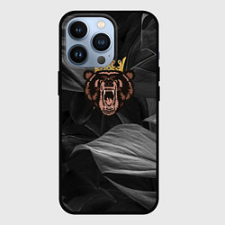 Чехол для iPhone 13 Pro Русский Царь зверей Медведь, цвет: 3D-черный