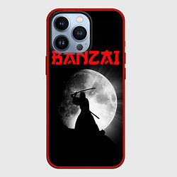 Чехол для iPhone 13 Pro Banzai - самурай, цвет: 3D-красный