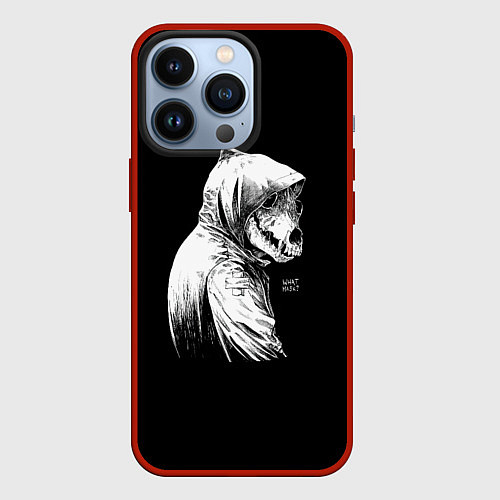 Чехол iPhone 13 Pro What mask? / 3D-Красный – фото 1