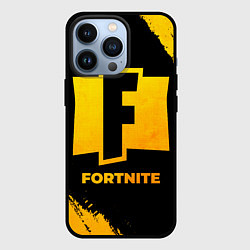 Чехол для iPhone 13 Pro Fortnite - gold gradient, цвет: 3D-черный