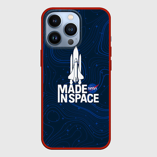 Чехол iPhone 13 Pro Nasa звёзды / 3D-Красный – фото 1