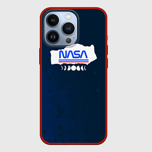 Чехол iPhone 13 Pro Nasa - планеты / 3D-Красный – фото 1