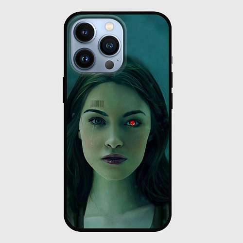 Чехол iPhone 13 Pro Женщина - киборг / 3D-Черный – фото 1