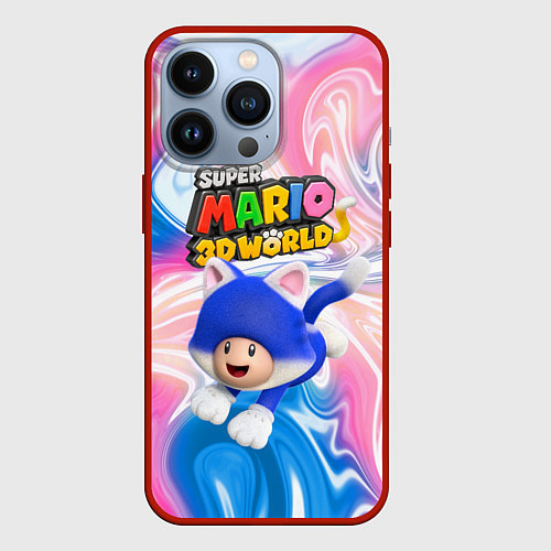 Чехол iPhone 13 Pro Toad - Super Mario 3D World - Nintendo / 3D-Красный – фото 1