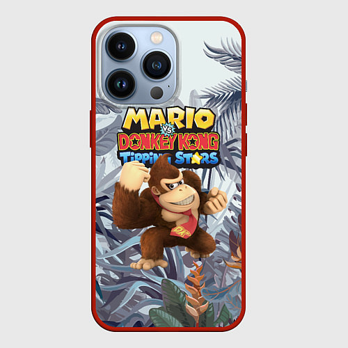 Чехол iPhone 13 Pro Mario Donkey Kong - Nintendo - Gorilla / 3D-Красный – фото 1