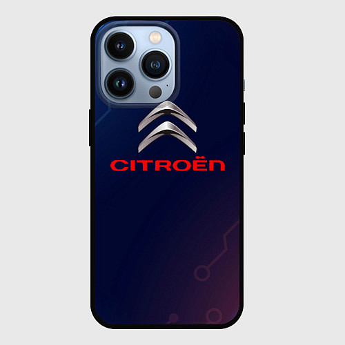 Чехол iPhone 13 Pro Citroёn абстракция неон / 3D-Черный – фото 1