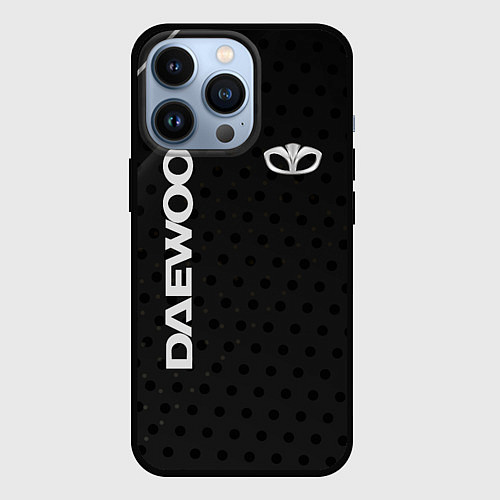Чехол iPhone 13 Pro Daewoo Карбон / 3D-Черный – фото 1
