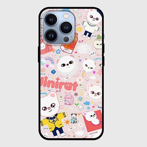 Чехол iPhone 13 Pro Skzoo Jinniret pattern cartoon avatar / 3D-Черный – фото 1