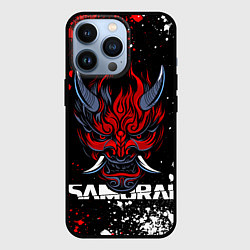 Чехол iPhone 13 Pro Маска Они - Киберпанк 2077 - Samurai