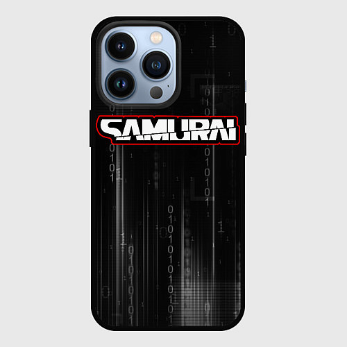 Чехол iPhone 13 Pro Samurai - Киберпанк - Двоичный код / 3D-Черный – фото 1