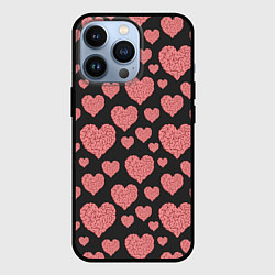 Чехол для iPhone 13 Pro Сердце-мозг, цвет: 3D-черный