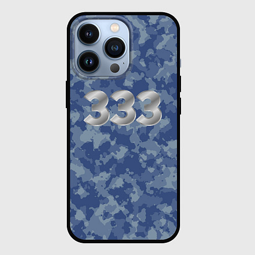 Чехол iPhone 13 Pro Армейский камуфляж 333 / 3D-Черный – фото 1