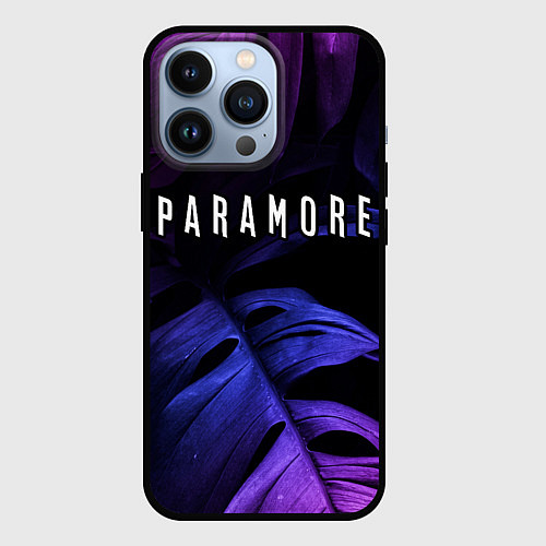 Чехол iPhone 13 Pro Paramore neon monstera / 3D-Черный – фото 1