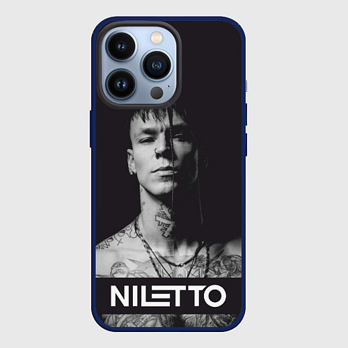 Чехол iPhone 13 Pro Данил Прытков черно-белая фотография / 3D-Тёмно-синий – фото 1