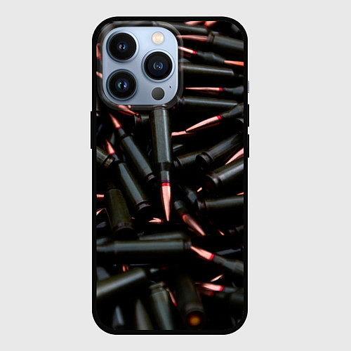 Чехол iPhone 13 Pro Черные патроны / 3D-Черный – фото 1