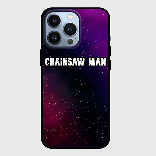 Чехол iPhone 13 Pro Chainsaw Man gradient space / 3D-Черный – фото 1