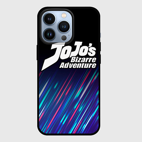 Чехол iPhone 13 Pro JoJo Bizarre Adventure stream / 3D-Черный – фото 1