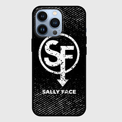 Чехол iPhone 13 Pro Sally Face с потертостями на темном фоне