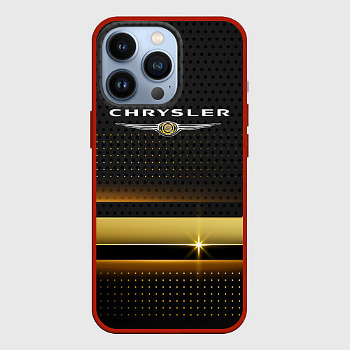 Чехол iPhone 13 Pro Chrysler abstraction / 3D-Красный – фото 1