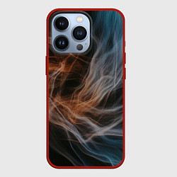Чехол для iPhone 13 Pro Множество абстрактных линий во тьме, цвет: 3D-красный