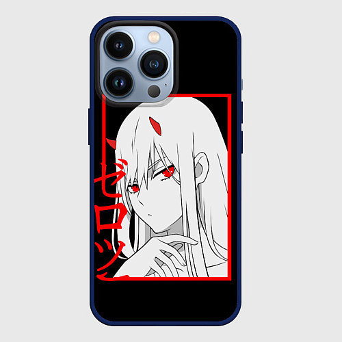 Чехол iPhone 13 Pro Darling in the Franxx: 02 / 3D-Тёмно-синий – фото 1