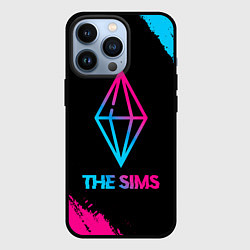 Чехол iPhone 13 Pro The Sims - neon gradient