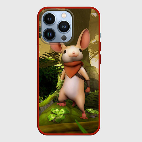 Чехол iPhone 13 Pro Moss - мышонок / 3D-Красный – фото 1