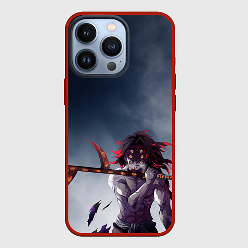 Чехол iPhone 13 Pro Кокушибо / 3D-Красный – фото 1