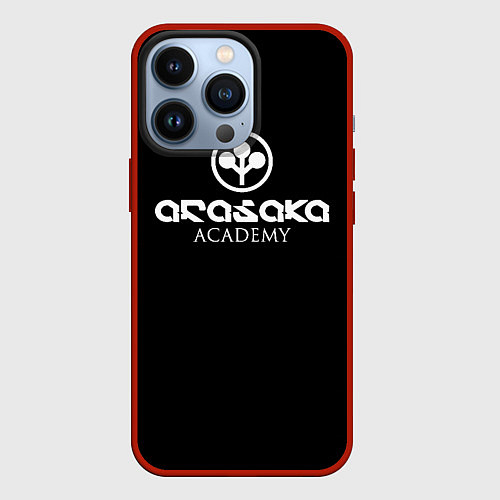 Чехол iPhone 13 Pro Киберпанк - Arasaka Academy / 3D-Красный – фото 1