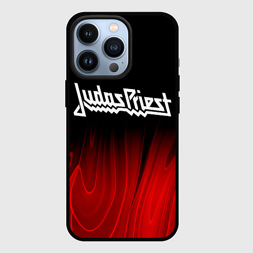 Чехол iPhone 13 Pro Judas Priest red plasma / 3D-Черный – фото 1