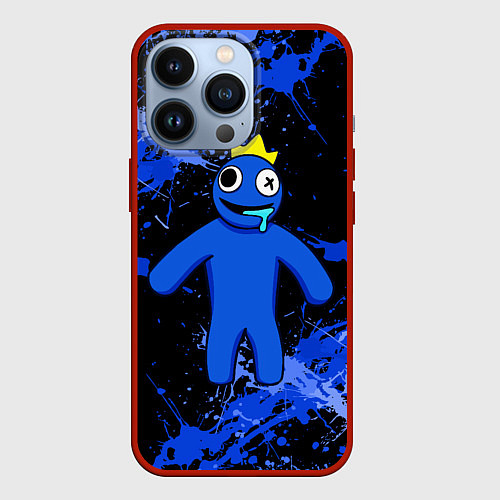 Чехол iPhone 13 Pro Радужные друзья - Синий / 3D-Красный – фото 1