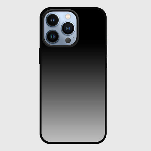 Чехол iPhone 13 Pro Серый градиент / 3D-Черный – фото 1
