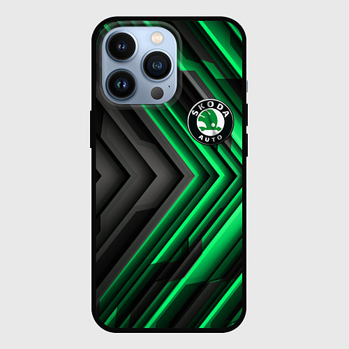 Чехол iPhone 13 Pro Skoda строгий стиль / 3D-Черный – фото 1