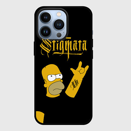 Чехол iPhone 13 Pro Stigmata Сипмсоны Гомер / 3D-Черный – фото 1