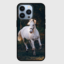 Чехол iPhone 13 Pro Скачущая белая лошадь