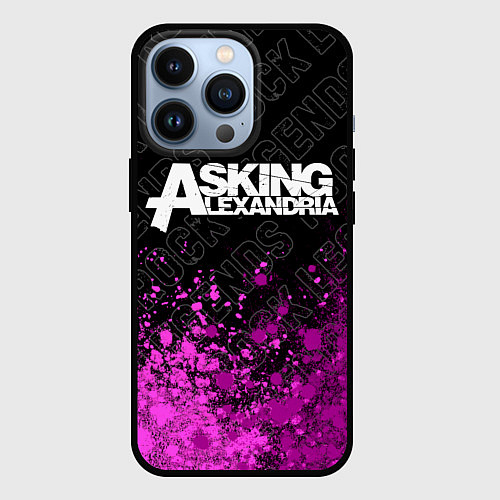 Чехол iPhone 13 Pro Asking Alexandria rock legends: символ сверху / 3D-Черный – фото 1