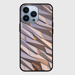 Чехол для iPhone 13 Pro Металлическая брoня, цвет: 3D-черный