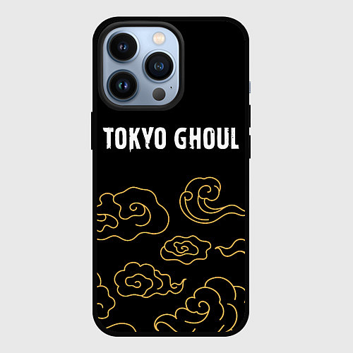 Чехол iPhone 13 Pro Tokyo Ghoul anime clouds / 3D-Черный – фото 1