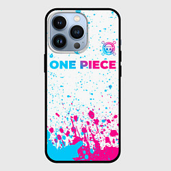 Чехол iPhone 13 Pro One Piece neon gradient style: символ сверху