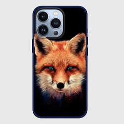 Чехол для iPhone 13 Pro Хитрый лис, цвет: 3D-тёмно-синий