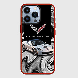 Чехол iPhone 13 Pro Chevrolet Corvette - Motorsport - Racing team