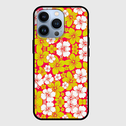 Чехол iPhone 13 Pro Hawaiian kaleidoscope / 3D-Черный – фото 1