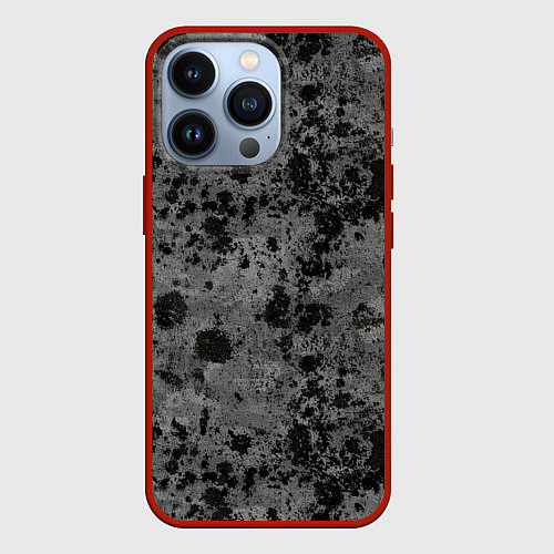 Чехол iPhone 13 Pro Камуфляж Metro / 3D-Красный – фото 1