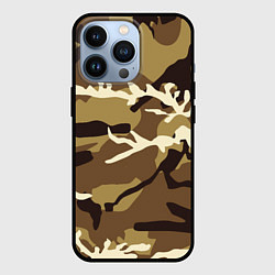 Чехол iPhone 13 Pro Камуфляж Woodland осень крупный