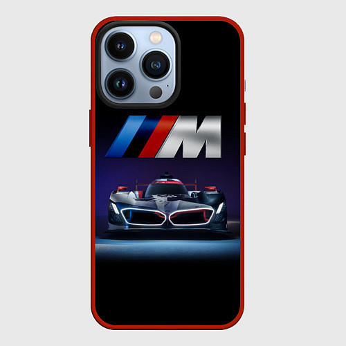 Чехол iPhone 13 Pro BMW M Performance Motorsport / 3D-Красный – фото 1